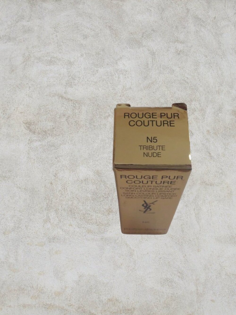 YSL Rouge Pur Couture Caring Satin Lipstick w/Ceramides (N5-Tribute Nude) NIB - Picture 4 of 4